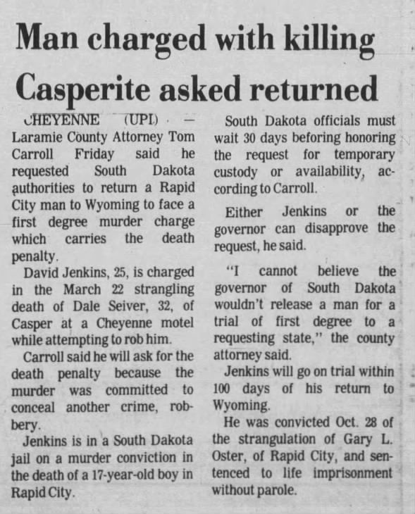 Clipping from Casper Star-Tribune